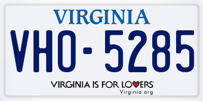 VA license plate VHO5285