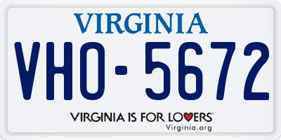 VA license plate VHO5672