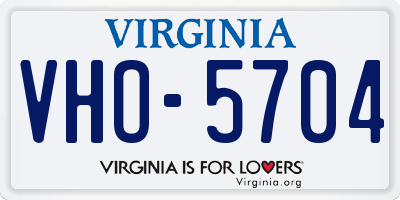 VA license plate VHO5704