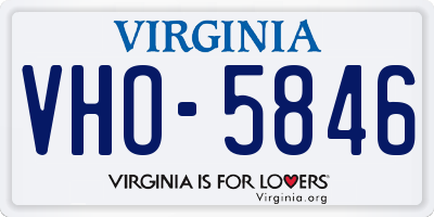 VA license plate VHO5846