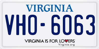 VA license plate VHO6063