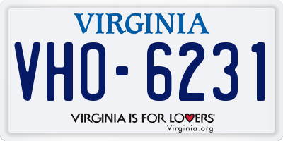 VA license plate VHO6231