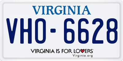 VA license plate VHO6628