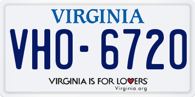VA license plate VHO6720