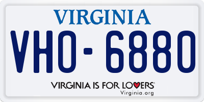 VA license plate VHO6880