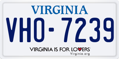 VA license plate VHO7239
