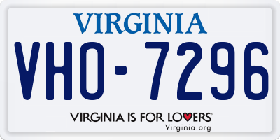 VA license plate VHO7296