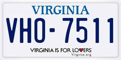 VA license plate VHO7511