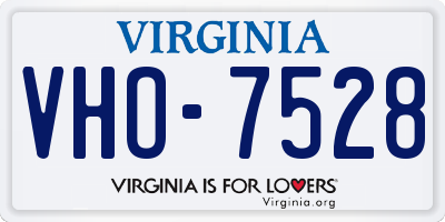 VA license plate VHO7528