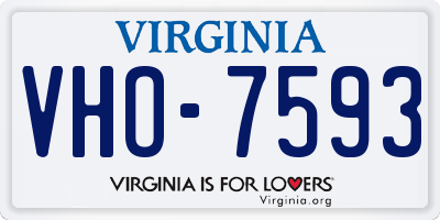 VA license plate VHO7593
