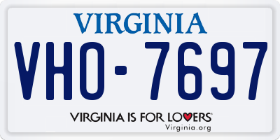 VA license plate VHO7697