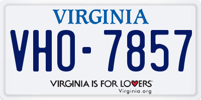 VA license plate VHO7857
