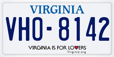 VA license plate VHO8142