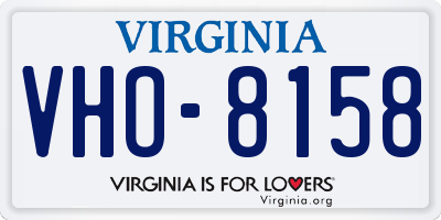 VA license plate VHO8158