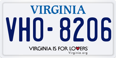 VA license plate VHO8206