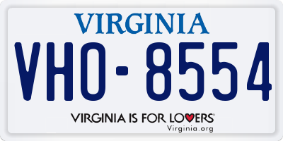 VA license plate VHO8554