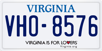VA license plate VHO8576