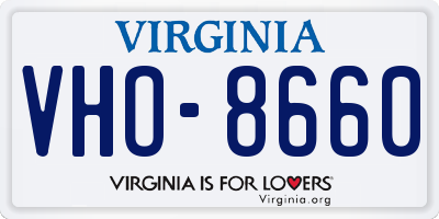 VA license plate VHO8660