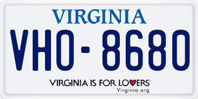 VA license plate VHO8680