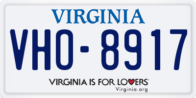 VA license plate VHO8917