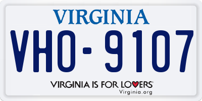 VA license plate VHO9107
