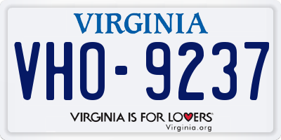 VA license plate VHO9237