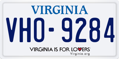 VA license plate VHO9284