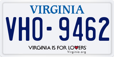 VA license plate VHO9462