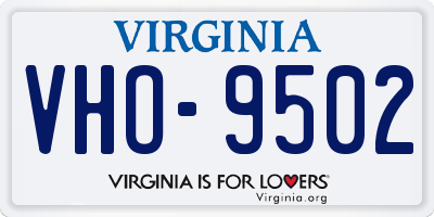VA license plate VHO9502
