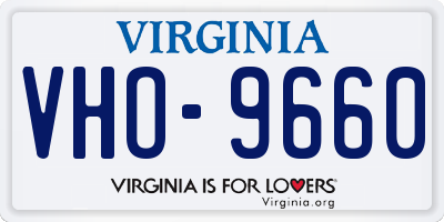 VA license plate VHO9660