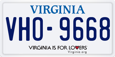 VA license plate VHO9668