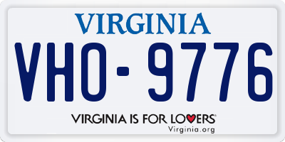 VA license plate VHO9776