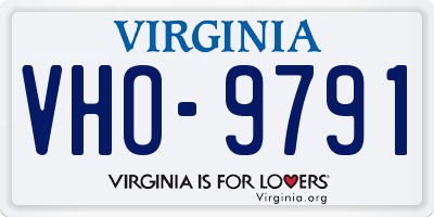VA license plate VHO9791
