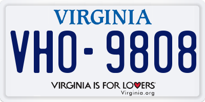 VA license plate VHO9808