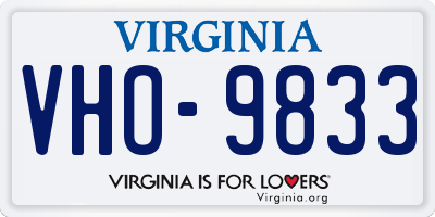 VA license plate VHO9833