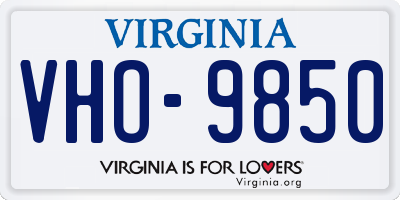 VA license plate VHO9850