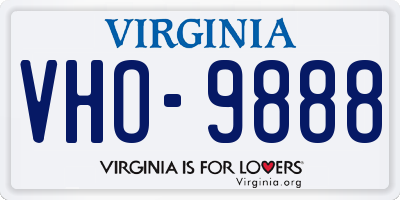 VA license plate VHO9888