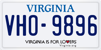VA license plate VHO9896