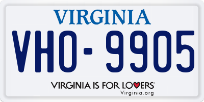 VA license plate VHO9905