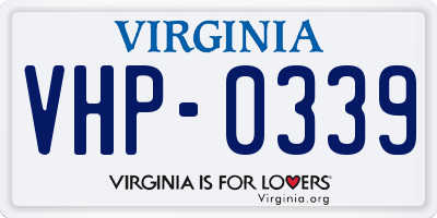 VA license plate VHP0339