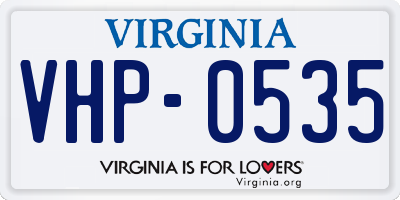VA license plate VHP0535