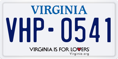 VA license plate VHP0541