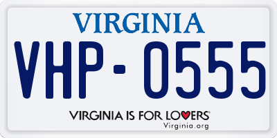 VA license plate VHP0555