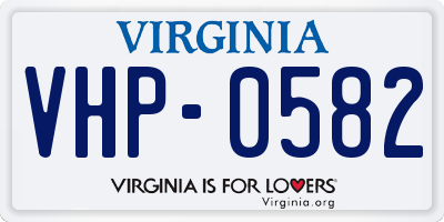 VA license plate VHP0582