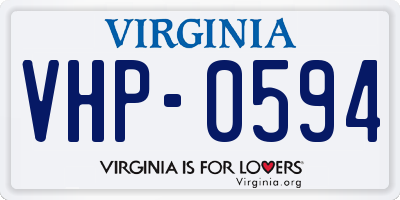 VA license plate VHP0594