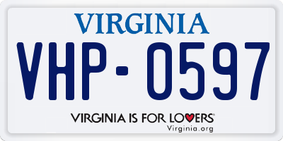 VA license plate VHP0597
