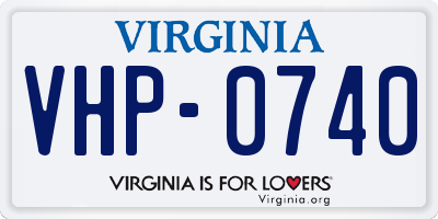 VA license plate VHP0740