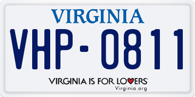 VA license plate VHP0811