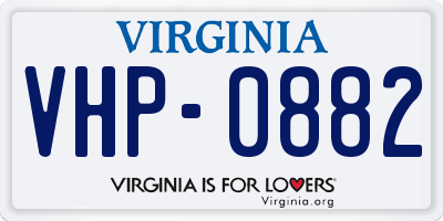 VA license plate VHP0882