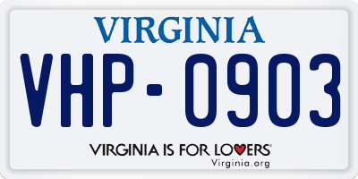 VA license plate VHP0903